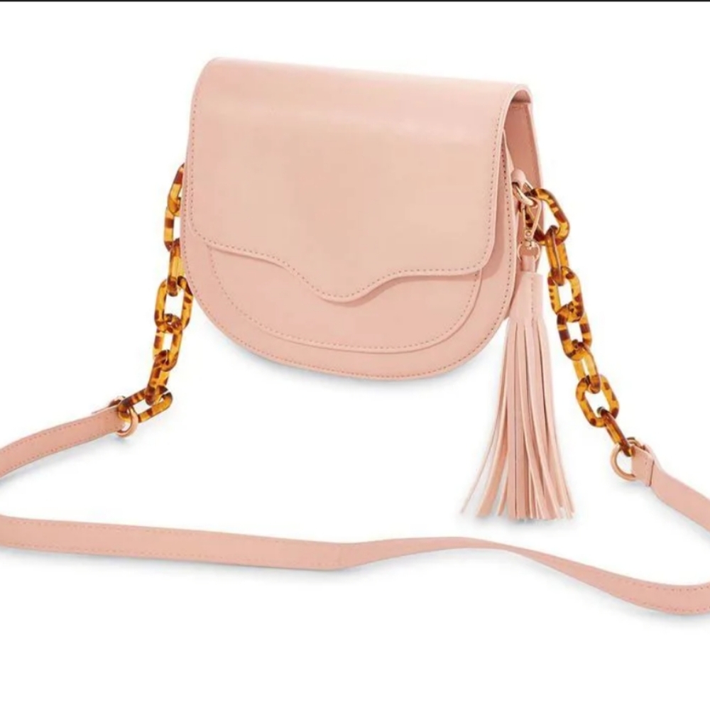 Mud Pie resin link crossbody Pink NWT